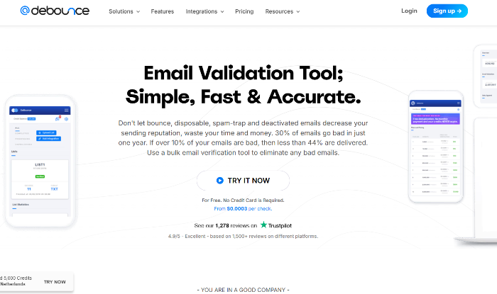 DeBounce Emaill Verification