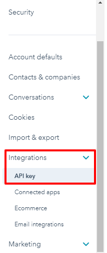 Integrations API Key