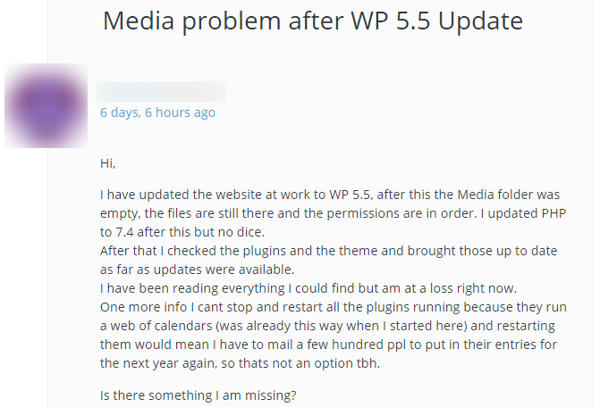 Media-problem-after-WP-5-5-Update-WordPress-org