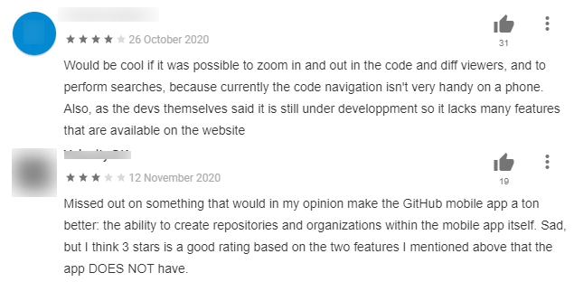 GitHub comments