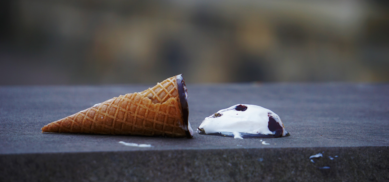 fallen ice cream